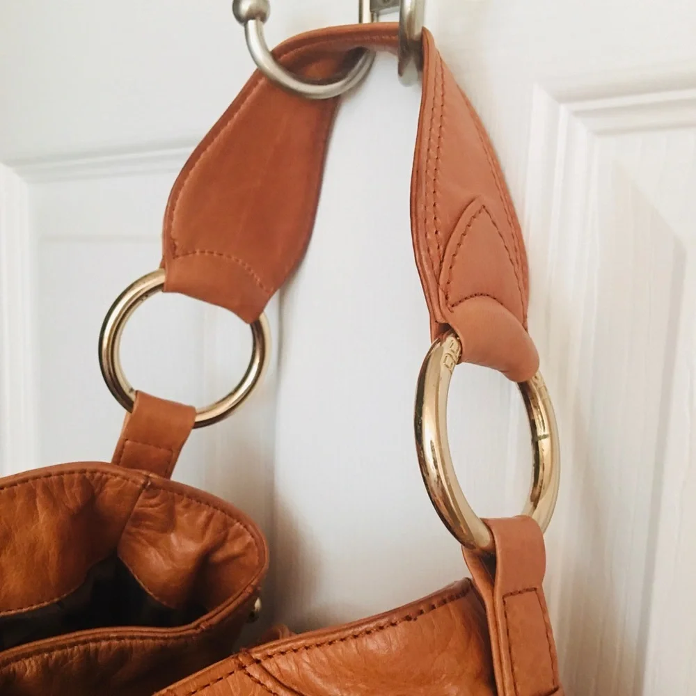 Rebecca Minkoff Cognac Brown Leather Hobo Bag